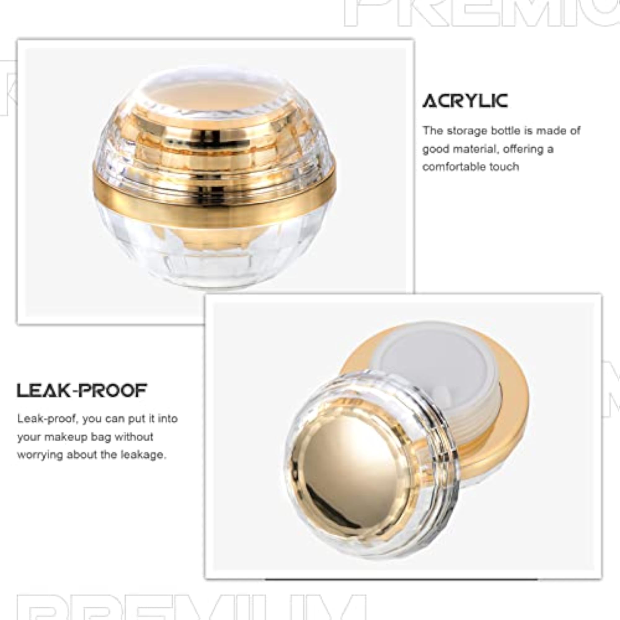 Empty Cream Jars Refillable Makeup Containers